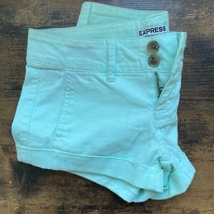 Teal express shorts.